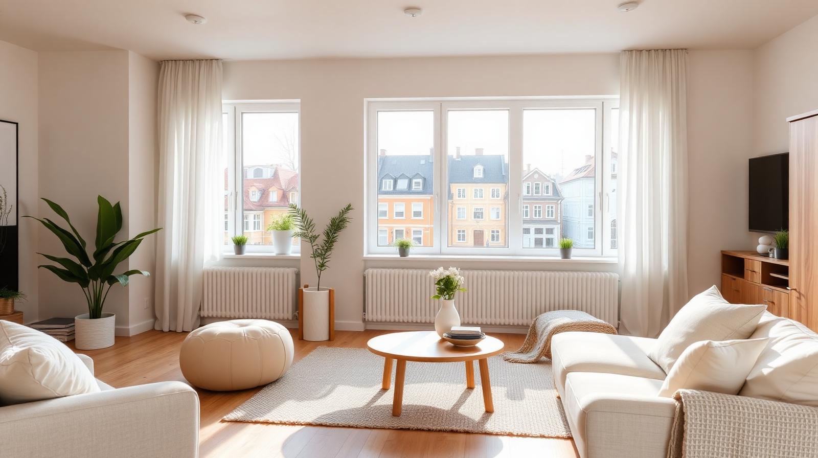 Ljus skandinavisk lägenhet – hyresbostäder i Sverige